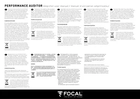 Notice FOCAL R4280 Recepteur