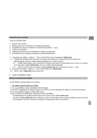 Notice MR HANDSFREE BC 6000M Kit d'encastrement