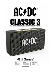 Notice iDance ACDC CLASSIC 3 Station d'acceuil