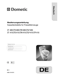 Notice DOMETIC CTW 4050 Toilette portative