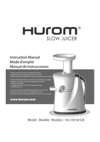 Notice Hurom HU100 Extracteur de jus