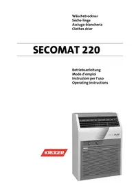 Notice Krüger SECOMAT 220 Chauffage