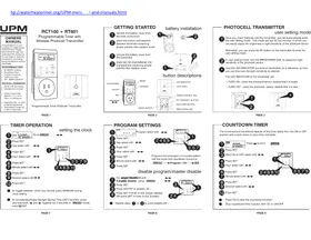 Notice UPM RT601 Commutateur