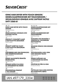 Notice SILVERCREST SHTT 2200 B1 Sušič vlasov