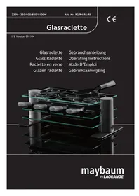 Notice Maybaum GLASS RACLETTE R2 Appareil à fondue, raclette et wok
