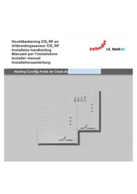 Notice ZEHNDER CO2 RF Thermostaat