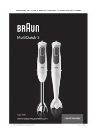BRAUN Multiquick 3 MQ 3000 Smoothie+ - Блендер