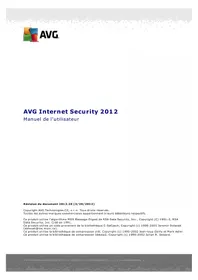 Notice AVG INTERNET SECURITY (2012) Logiciel audio et/ou vidéo