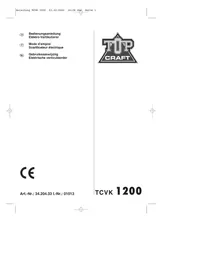 Notice TOP CRAFT TCVK 1200 Scarificateur