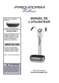 Notice Pro-form PFICVU26908.0 Plaque vibrante