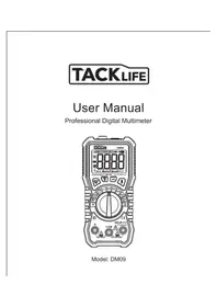 Notice Tacklife DM09 Multimètre