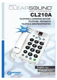 Notice GEEMARC CL210A Téléphone