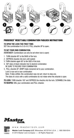 Notice Master Lock 1174D Cadenas à combinaison