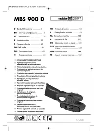 Notice Meister Craft MBS 900 D Ponceuse