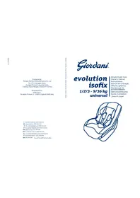 Notice Giordani EVOLUTION 123 ISOFIX Asiento de coche