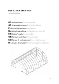 Notice Profizelt24 20M X 4.5M Abri modulaire