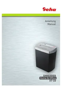 Notice GEHA HOME & OFFICE X7 CD Destructeur de document