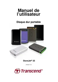 Notice TRANSCEND STOREJET 25H3B Disque dur externe