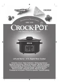 Notice CROCK POT LIFT & SERVE CSC052X Slow cooker