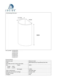 Notice Lucide CORAL 612501436 Applique murale