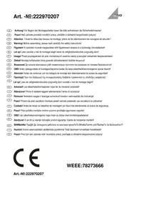 Notice Trio Lighting VALERIO 222970207 Applique murale LED