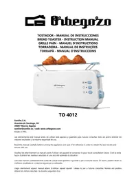 Notice Orbegozo TO 4012 Grille pain