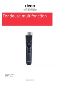 Notice LIVOO DOS172 Tondeuse à barbe