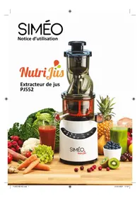 Notice SIMEO PJ552 Extracteur de jus