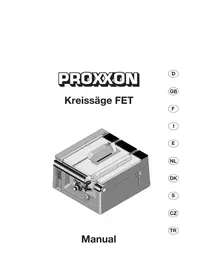 Notice PROXXON FET Sav