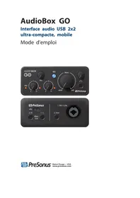 Notice PRESONUS AUDIOBOX GO Système hifi