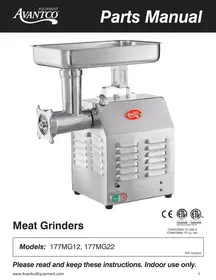 Notice Avantco 177MG22 Hachoir