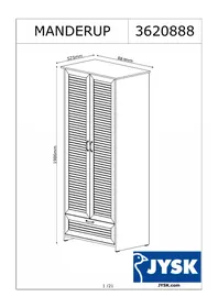 Notice JYSK MANDERUP 88X199 Armoire