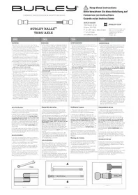 Notice Burley BALLZ THRU AXLE Accessoire vélo