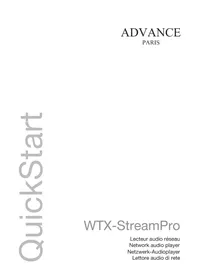 Notice ADVANCE WTXSTREAMPRO Lecteur audio réseau