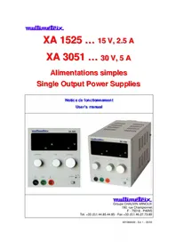 Notice MULTIMETRIX XA1525 Measuring equipment