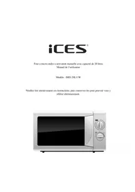 Notice Ices IMO20L11W Four à micro-ondes