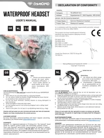 Notice Dymond WATERPROOF HEADSET Ecouteur
