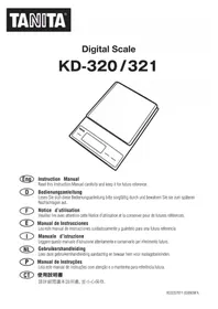 Notice TANITA KD321 厨房秤
