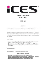 Notice Ices IEG160 Appareil à fondue, raclette et wok