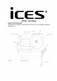 Notice Ices IFS400 Trancheuse