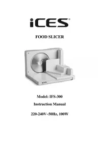 Notice Ices IFS300 Trancheuse