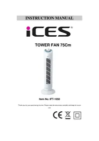Notice Ices IFT1050 Ventilateur