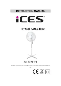 Notice Ices IF1045 Ventilateur