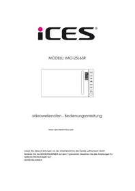 Notice Ices IMO25L63R Four à micro-ondes