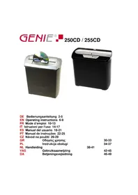 Notice Genie 250CD Niszczarka