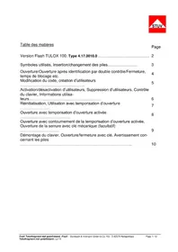 Notice Tulox 100 Coffre-fort