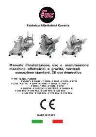 Notice FAC F 300I Affettatrice