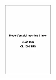 Notice Clayton CL1000TRS Machine à laver