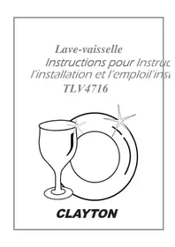 Notice Clayton TLV4716 Lave-vaisselle