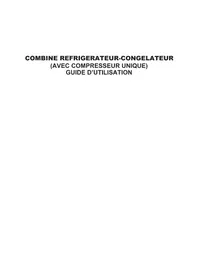 Notice Clayton CL245ACJ Réfrigérateur